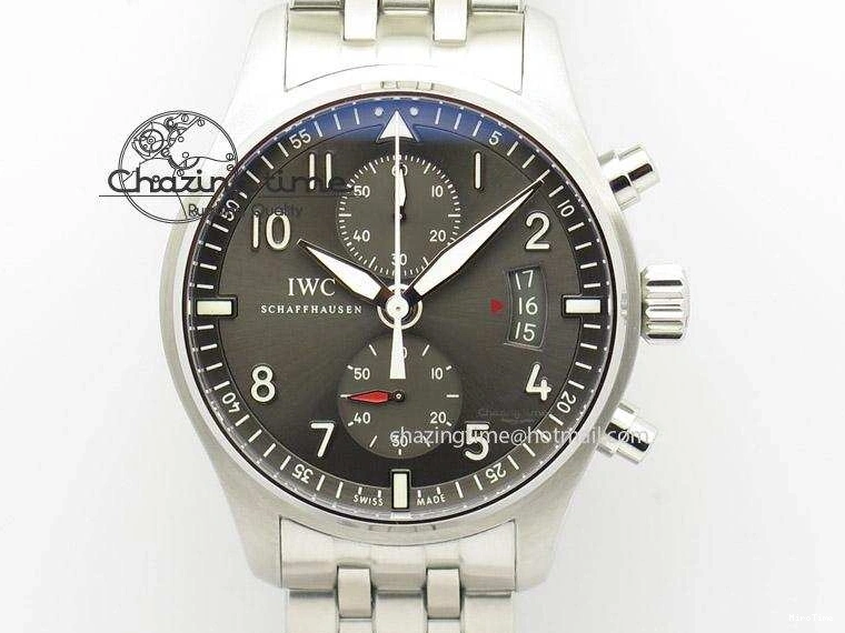 MIROTIME 0413 Pilot Spitfire Chrono ZF Best Edition Gray Dial On SS Bracelet A WrinkleFree 7357